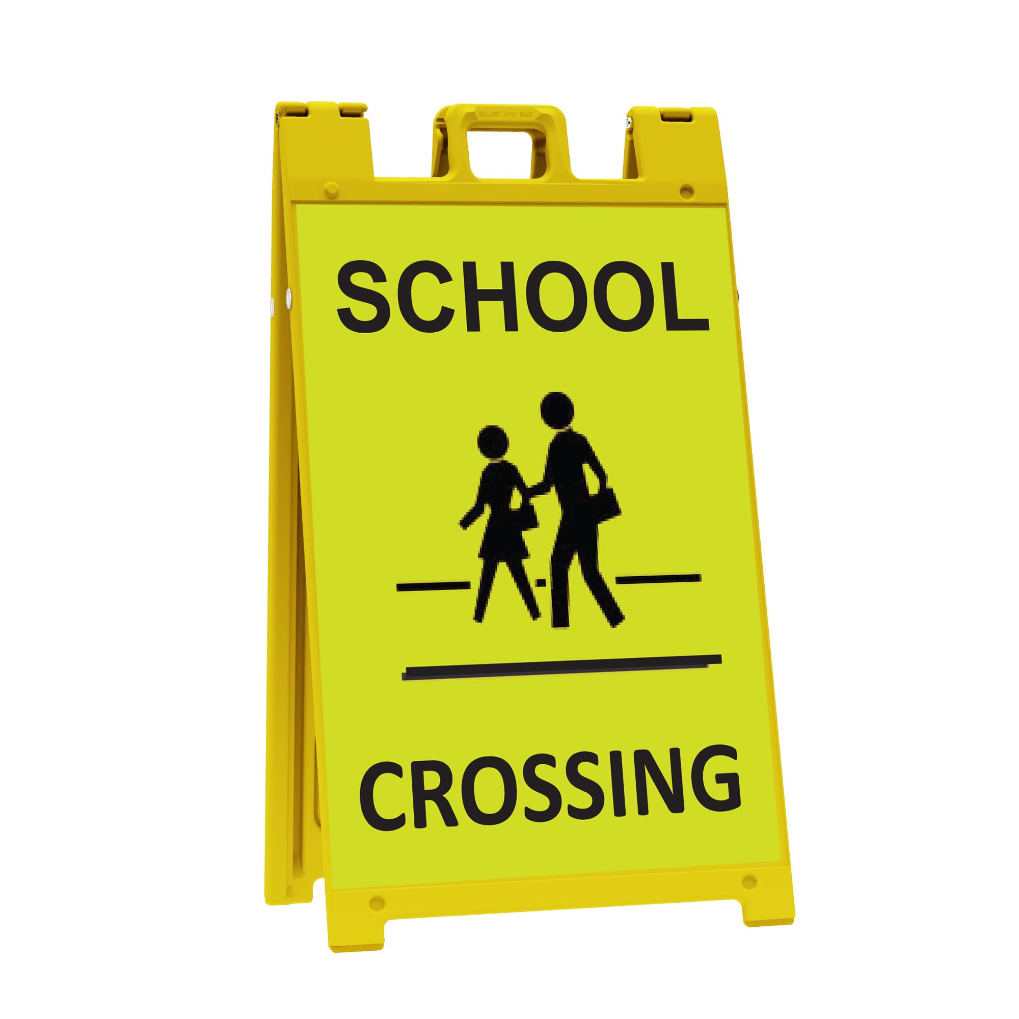 Plasticade 130-WLGQ3622-YGDG Signicade Sign Stand with SCHOOL