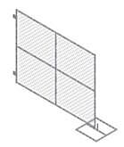 Vestil HRAIL-A-9072 Galvanized Steel Construction Safety Barrier Add On Unit For HRAIL-9072 Vestil HRAIL-A-9072 Galvanized Steel Construction Safety Barrier Add On Unit For HRAIL-9072