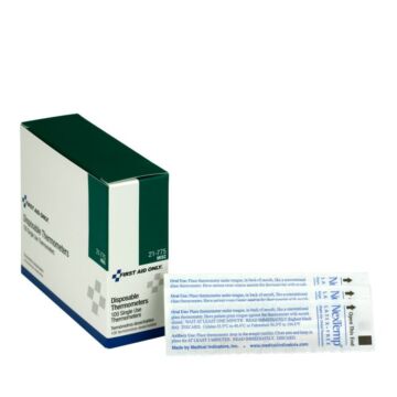 First Aid Only 21-775 Disposable Thermometers, 100/Box