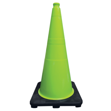 Plasticade 528-7-1LG 28" PVC Traffic Cone, Orange, No Sheeting