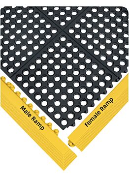 Wearwell 572.EdgingFNBRYL 24/Seven Edging Male NBR, 0.3' x 3.3' - Yellow