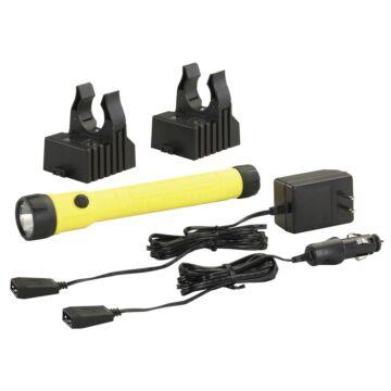 Streamlight® 76412 PolyStinger® LED Haz-Lo Rechargeable Flashlight, 4 Cell, 260 Lumens, Yellow, AC/DC Charger