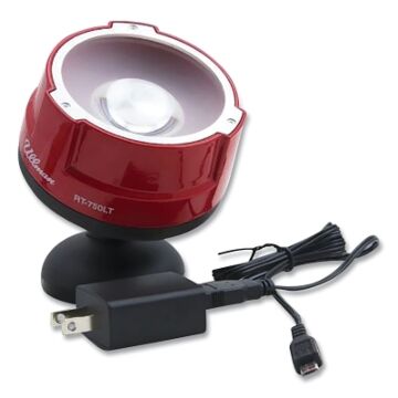 Ullman RT-750LT 750 Lumen Rechargable Rotating Magnetic Work Light, Red/Black
