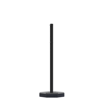 Portable Post Rubber Base Sign Stand - Black Post Black Base