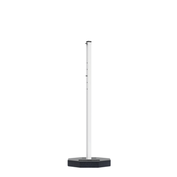 Portable Post Rubber Base Sign Stand - White Post Black Base