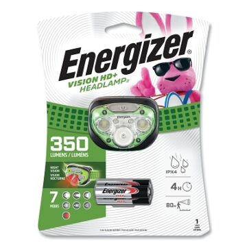 Energizer HDC32E Vision Hd Led Headlamp, Aaa, 200 Lm, Green