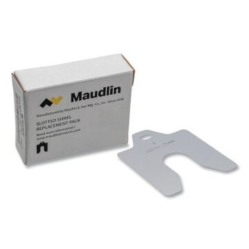 Maudlin MSD125-5 Slotted Shim, ±0.001 in, 302/304 SS, 5 in W x 5 in L x 0.125 in Thick, D-Replacement Pack