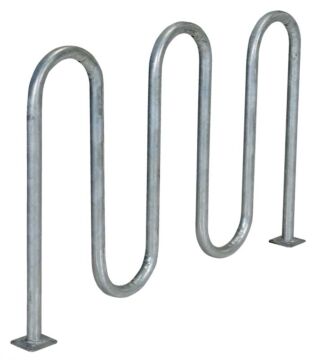 Vestil BR-L3-GAL Steel Bicycle Storage Rack 49 In. x 4 In. x 36 In. Galvanized