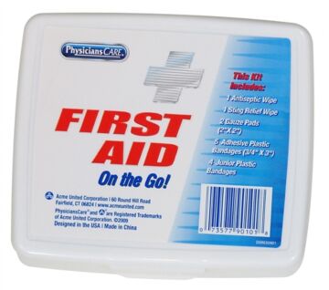 First Aid Only 90101 Personal First Aid Kit, 13 Piece, Plastic Case, OSHA Compliant