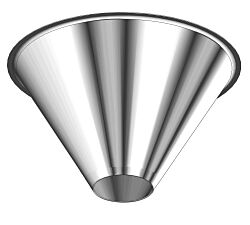 Morse 5SS-60-20 Drum Cone, T304 Stainless Steel, 60 Degree, Size #20 Fits 20-3/8" Drum Rim O.D. With Drum Lid Removed
