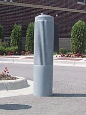 Vestil BPC-DR-R Polyethylene Ribbed Bollard Cover 11-1/4" x 11-1/4" x 52" Red
