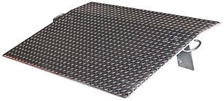 Vestil EH-6048 Aluminum Economizer Dock Plate 60" x 48" 1/2" Plate Thickness 4800 Lb. Capacity, Silver