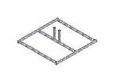 Vestil HRAIL-BASE Galvanized Steel Construction Safety Barrier Base For HRAIL Models