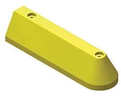 Vestil MPG-E 100% Recycled Plastic End Section Modular Guard Curb 21-1/4" x 6" x 5", Yellow