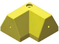 Vestil MPG-L 100% Recycled Plastic L Section Modular Guard Curb 8-3/4" x 6" x 5", Yellow