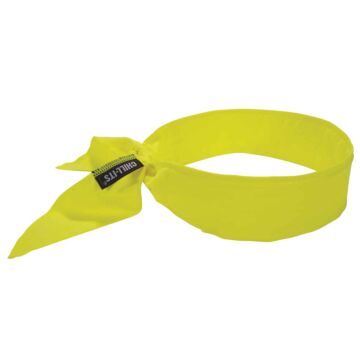 Ergodyne 12397 Chill-Its 6702 Cooling Bandana, Embedded Polymers, Tie, Lime