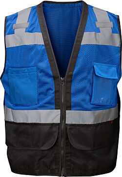  GSS Safety 1203 Surveyor Multi-Colored Safety Vest, Blue