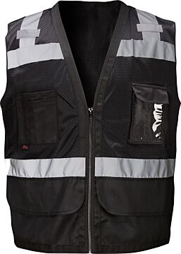  GSS Safety 1205 Surveyor Multi-Colored Safety Vest, Black