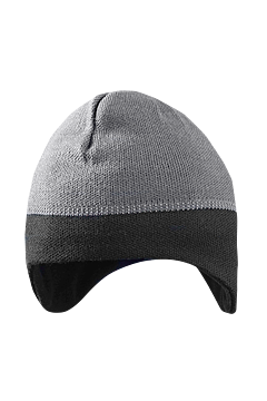 Occunomix LUX-EWRB-G Beanie, W/Ear Cover & Reflective, Grey