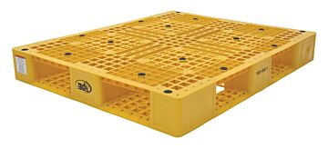Vestil PLP2-4840-YELLOW High Density Polyethylene Pallet 39-3/8" x 47-3/8" x 6" 8000 Lb. Capacity, Yellow