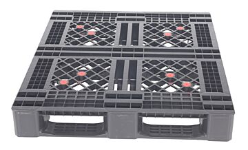 Vestil PLP4-4840-BLACK High Density Polyethylene Pallet 48" x 40" x 6" 7054 Lb. Static Capacity, Black