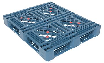 Vestil PLP4-4840-BLUE High Density Polyethylene Pallet 48" x 40" x 6" 7054 Lb. Static Capacity, Blue