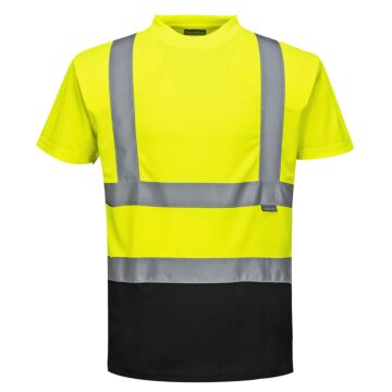  Portwest S378 Two-Tone T-Shirt, Class 2, Yellow/Black
