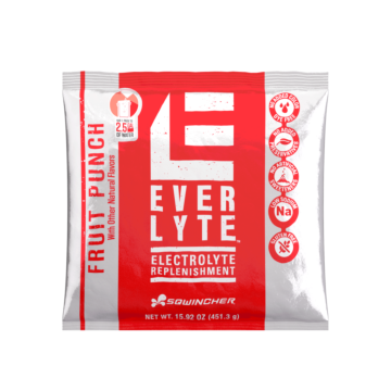 Sqwincher 159016872 EverLyte 2.5 gal Yield Powder Mix, 19.1 oz, Pack, Fruit Punch