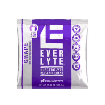 Sqwincher 159016870 EverLyte 2.5 gal Yield Powder Mix, 19.1 oz, Pack, Grape