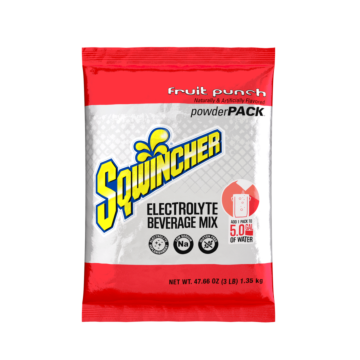 Sqwincher 159016405 Powder Packs, Fruit Punch, 47.66 oz, Pack, Yields 5 gal