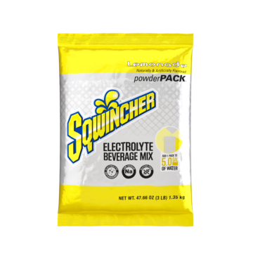 Sqwincher 159016403 Powder Packs, Lemonade, 47.66 oz, Pack, Yields 5 gal