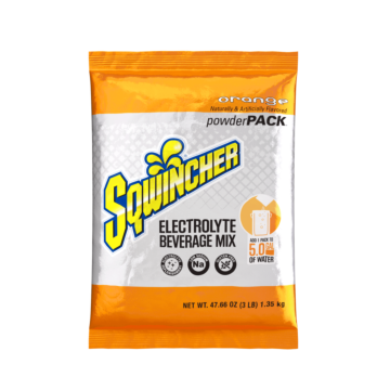 Sqwincher 159016404 Powder Packs, Orange, 47.66 oz, Pack, Yields 5 gal