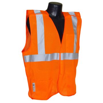 Radians SV4OM4X Class 2 Mesh Breakaway Orange, 4X-Large, 1/Each