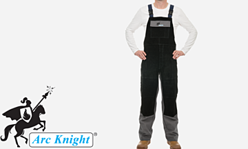  Weldas 38-4340 Arc Knight Versatile Overall/Bib & Brace, Color: Grey/Black