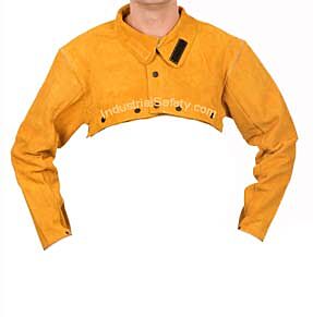 Weldas 44-2028M Golden Brown Cape Sleeve, Select Split Leather, Size Medium, 1/Each