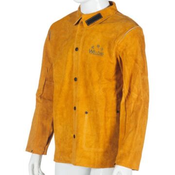 Weldas 44-2130S Golden Brown 30" Jacket, Select Split Leather, Size Small, 1/Each